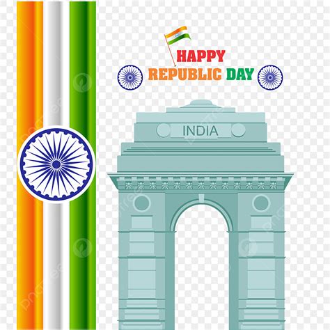 India Gate Clipart PNG Images, India Gate Republic Day Design, India ...