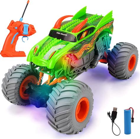 Qizebaby Remote Control Car, RC Cars Stunt Car Toy with Colorful Lights ...