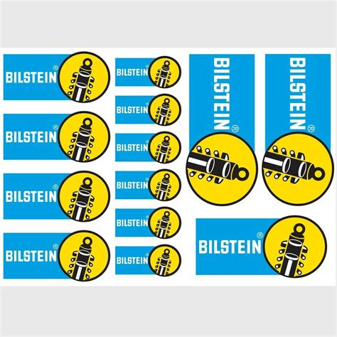 BILSTEIN Sticker Set Decal Vinyl Graphic Logo Adhesive Kit 13 Pcs - Cycle Decal