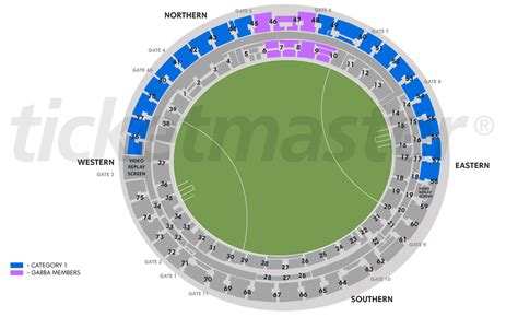 The Gabba Seating Map