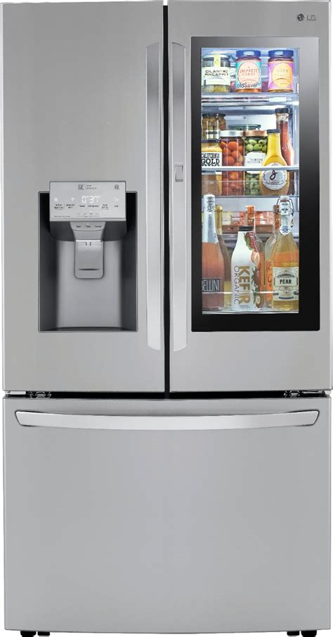 LG 23.5 Cu. Ft. French Door-in-Door Counter-Depth Refrigerator with Craft Ice PrintProof ...