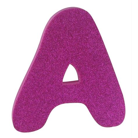 Hobbycraft Glitter Foam Letter A Pink | Hobbycraft