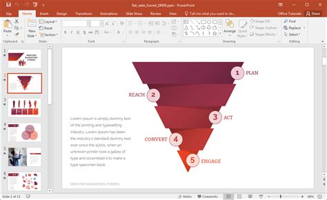 Animated Flat Sales Funnel PowerPoint Template