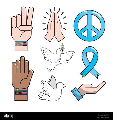 set peace hand symbol to global harmony Stock Vector Image & Art - Alamy