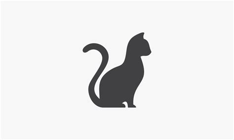 cat icon on white background. vector illustration. 4640571 Vector Art ...