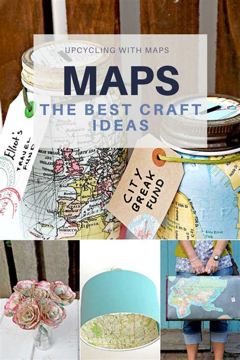 The Best Map Upcycles Crafts and DIYs - Pillarboxblue - Pillar Box Blue