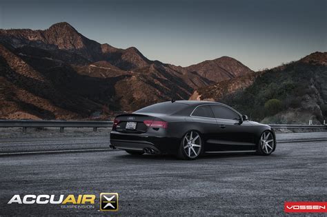 VIP Black Audi S5 on Chrome Vossen Wheels with Yellow Brakes — CARiD.com Gallery