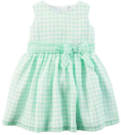 Carter's Baby Girl Carter's Gingham Bow Dress Newborn Dresses, Dress ...