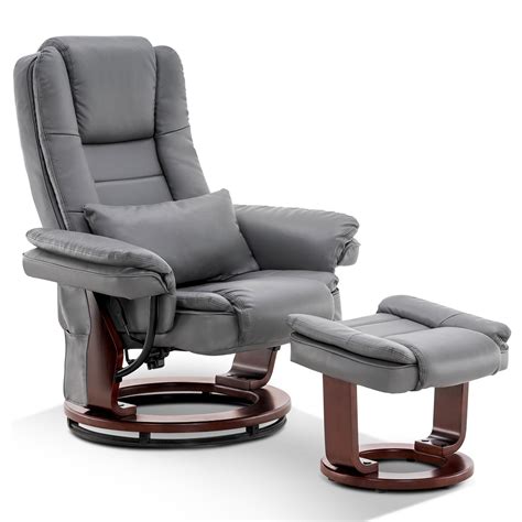 Mcombo Recliner with Ottoman Chair Accent Recliner Chair with Vibration ...