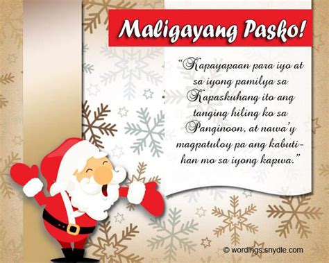 Tagalog Christmas Wishes, Greetings and Messages: Filipinos are known ...