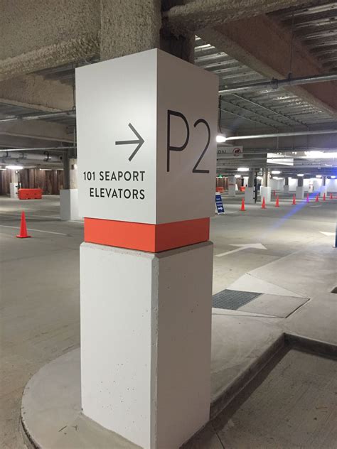 Parking garage directionals. Design by Kling Stubbins. Paint and ...