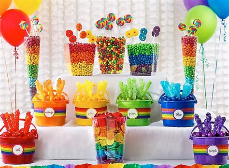 Rainbow Candy Buffet Ideas - St. Patricks Day Party Ideas - Holiday Party Ideas - Party Ideas ...