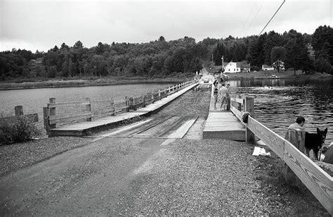 Brookfield, Vt - Floating Bridge 5 BW Photograph by Frank Romeo - Fine ...