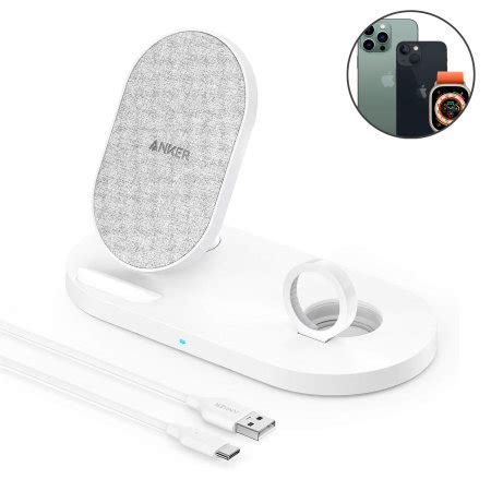 Anker 18W 2-in-1 Wireless Charger iPhone Stand & Apple Watch Charger