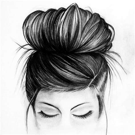 messy bun png - Google Search | Cool drawings, Drawings, Sketches