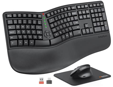 Buy MEETION Ergonomic Wireless Keyboard and Mouse, Ergo Keyboard with ...