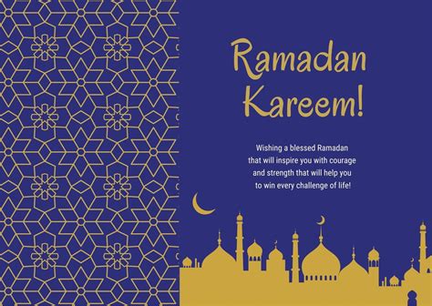 Free custom printable Ramadan card templates | Canva