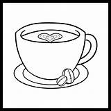 Cup Of Coffee Coloring Pages sketch template