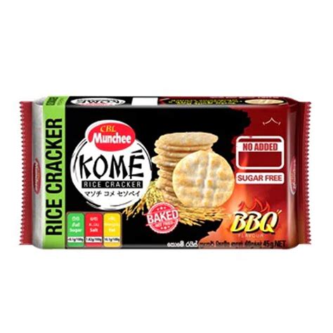 Munchee Kome BBQ Flavour Rice Cracker 45g - Green Mart