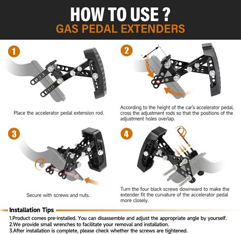 TOPRenddon Universal Gas and Brake Pedal Extenders for Short Drivers People Driving Cars, Go ...