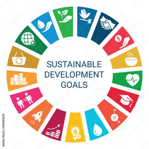 Sustainable Development Goals. Flat style icons Stock Vector | Adobe Stock