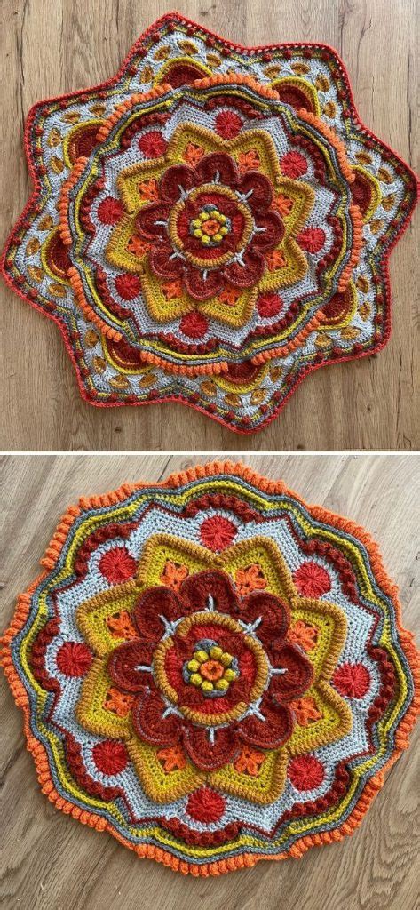 Stunning Colorful Mandala Free Crochet Patterns – 1001 Patterns