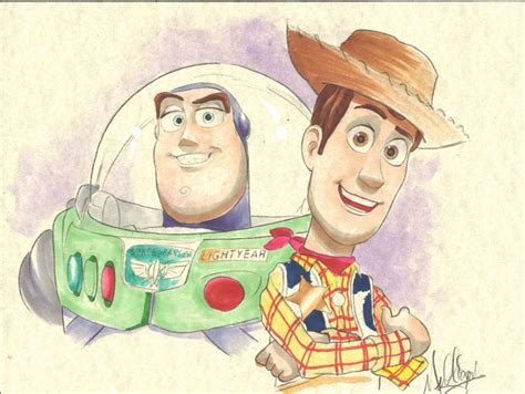 Woody And Buzz Drawing - greencamiljo