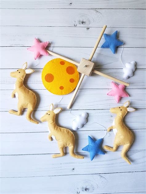 Kangaroo Baby Mobile Baby Crib Mobile Felt Boy Mobile Handmade - Etsy ...