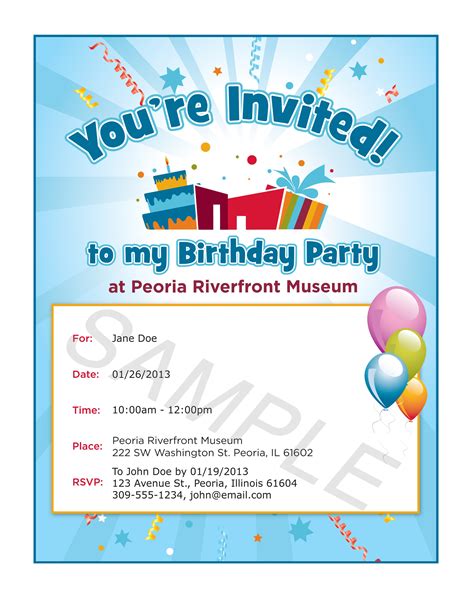 Party Invitation Examples