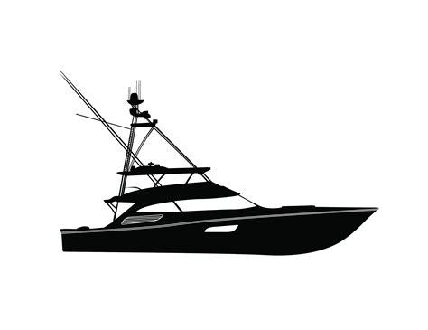 Sport Fishing Boat Silhouette