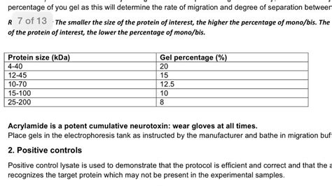 How do you choose gel percentage for gel electrophoresis for western blot? | ResearchGate