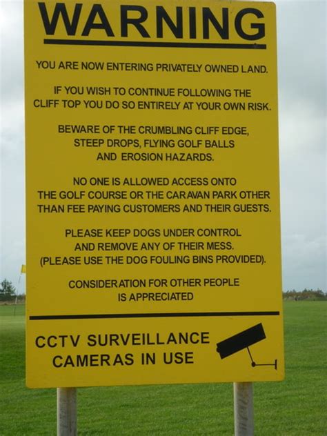 Beware of flying golf balls © Ian S :: Geograph Britain and Ireland