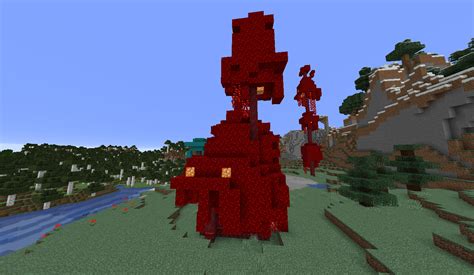 make a platform of crimson or warped nylium with crimson or warped fungi on top and then grow it ...