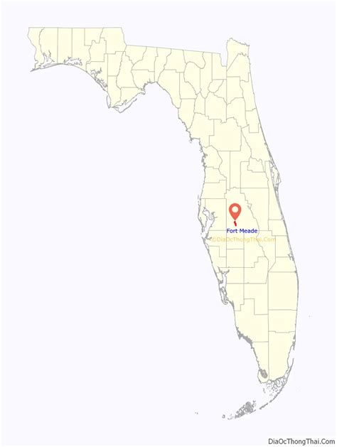 Map of Fort Meade city, Florida