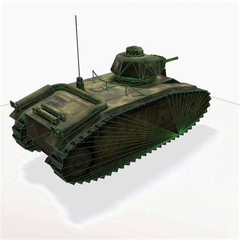 3d char b1 heavy tank model