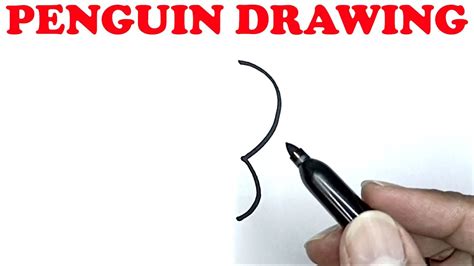 How To Draw A Penguin Easy With Number 3 | Simple Drawing Tutorial ...