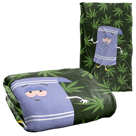 South Park Blanket, 36"x58" South Park Towelie Pot Leaves Silky Touch ...