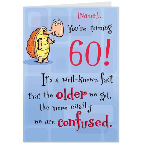 Humorous card for Friend Husband and Wife Sister Brother Funny 60th ...