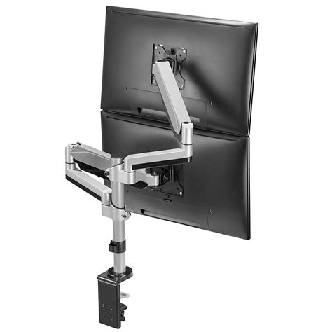 Buy AVLT Dual 13"-27" Stacked Monitor Arm Desk Mount fits Two Flat/Curved Monitor Full Motion ...