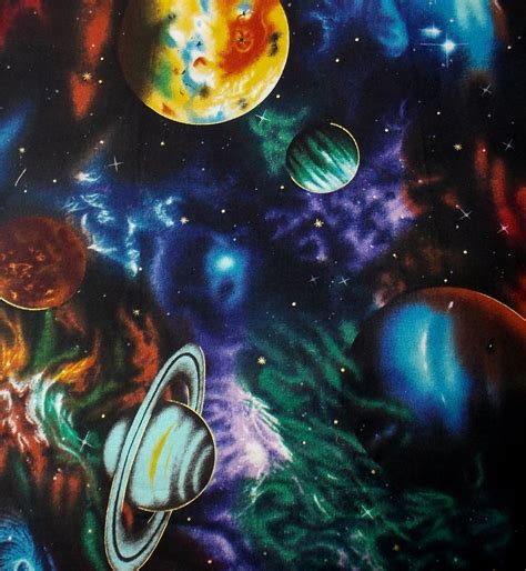 Outer Space Fabric Galaxy Fabric Solar System Fabric Quilting