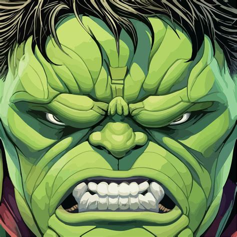 Incredible Hulk Face Cartoon