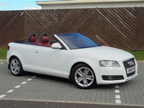 Stunning white Audi A3 Cabriolet 2.0tdi Sport 3dr in white with red leather | in Coatbridge ...