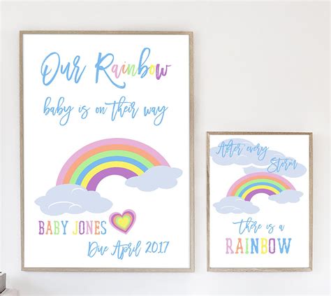 Rainbow baby announcement Rainbow baby pregnancy | Etsy