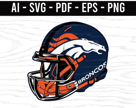 Denver Broncos Helmet SVG png ai eps pdf NFL sports Logo | Etsy