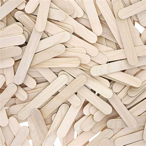 300 Count Mini Popsicle Sticks, Natural Wood Craft Bulk Ice Cream Stick ...