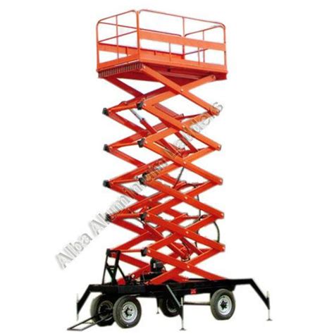 Hydraulic Scissor Lift at Best Price in Hyderabad, Telangana | ALBA ALUMINIUM LADDERS