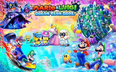 Mario and Luigi Dream Team Bros Wallpaper Super Mario Bros, Super Mario ...