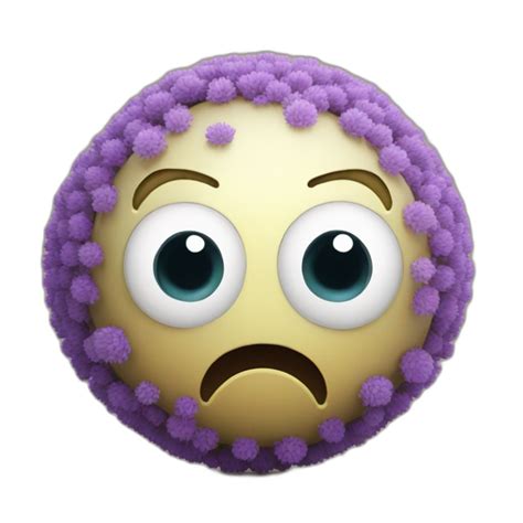 3d sphere with a cartoon childish skin texture with big feminine eyes | AI Emoji Generator