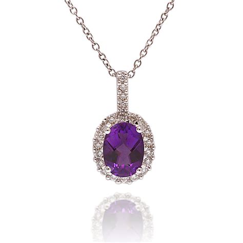 Ladies Diamond Amethyst Necklace - Recently Sold Treasures