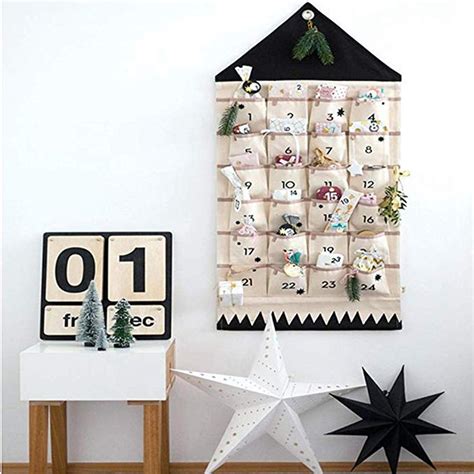 Hanging Advent Calendar With Pockets - Customize and Print